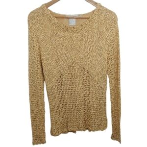 Beta's Choice Women's Size XL Sweater Knit Tunic Gold Shimmer